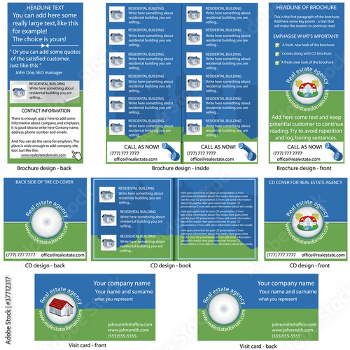 Real estate stationary template