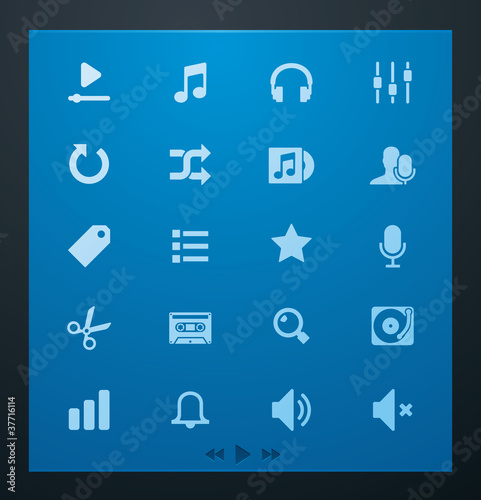 Universal glyphs 4. Audio and music set