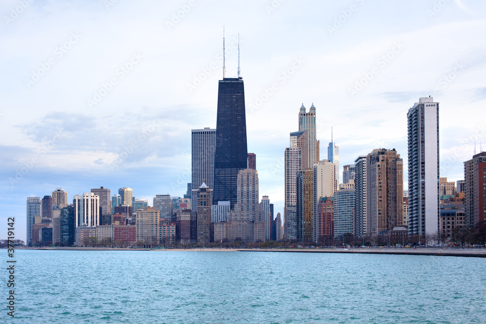 Obraz premium Panoramę śródmieścia, Chicago, Illinois, USA