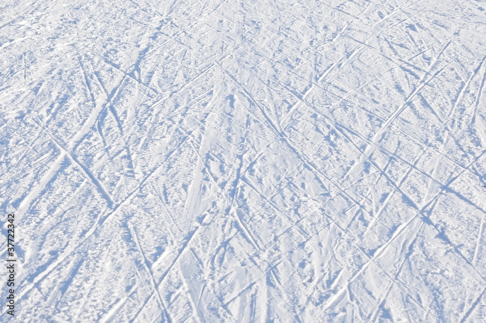 ski path on snow