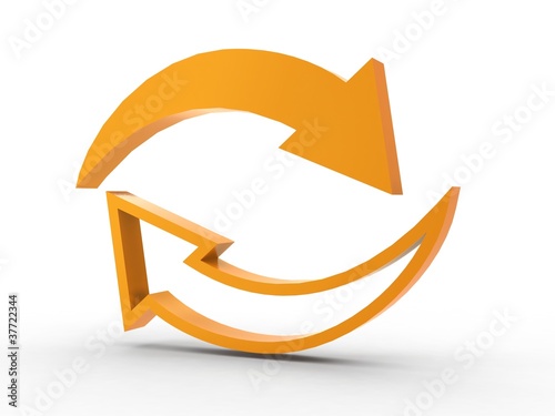 3d Icon Refresh orange photo