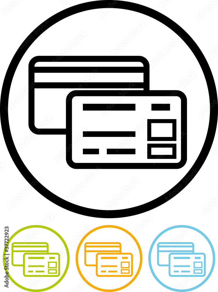 Bank credit cards - Vector icon isolated Bank credit cards - Vector icon isolated