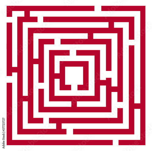 Vector 2d red maze