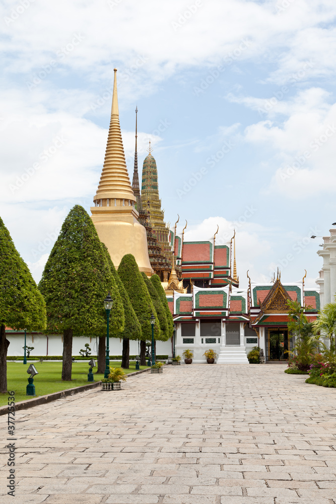 Thai temple in Grand Palace, Bangkok, Thailand.