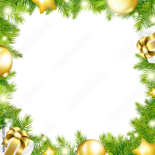 Christmas Background With Border