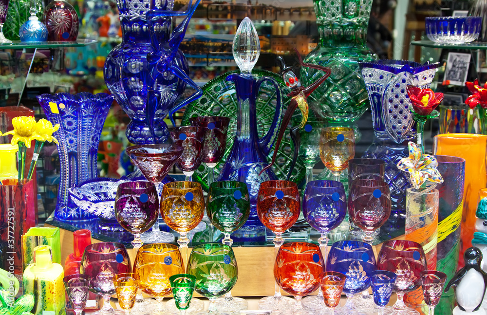 Fototapeta premium counter with bohemian glass