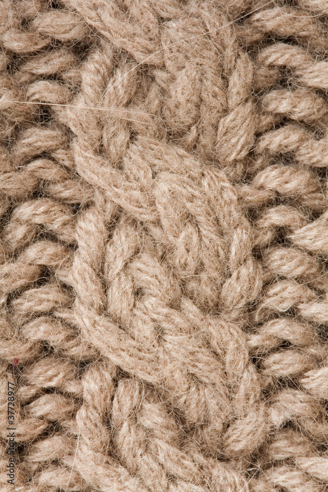 Woolen knitting pattern / Détail de torsade d'un pull en laine Woolen knitting pattern / Détail de torsade d'un pull en laine