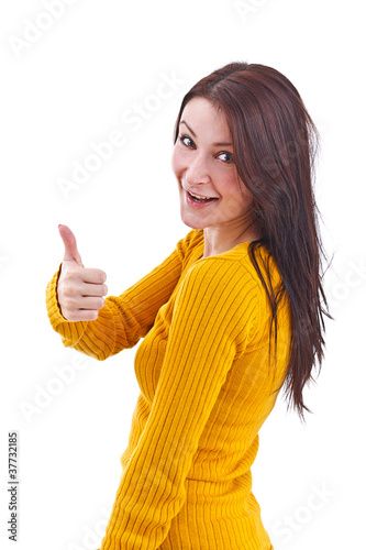 Girl Giving the Thumbs Up