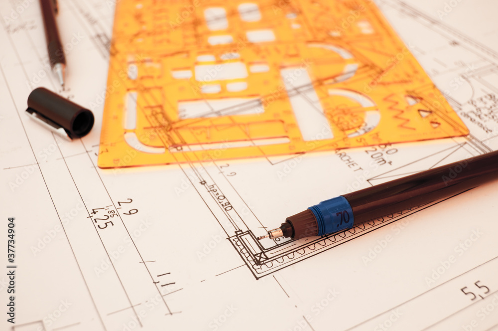 Fototapeta premium Architecture plan