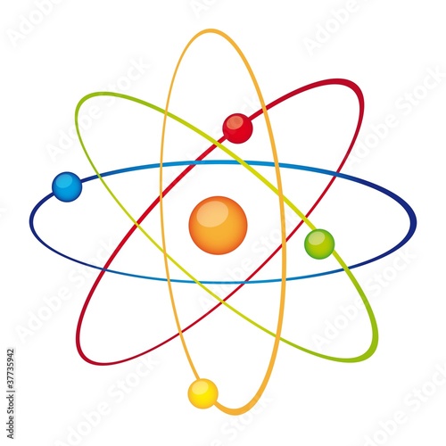Billede på lærred atom vector