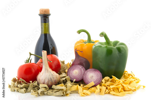 Fototapeta Naklejka Na Ścianę i Meble -  Italian pasta ingredients