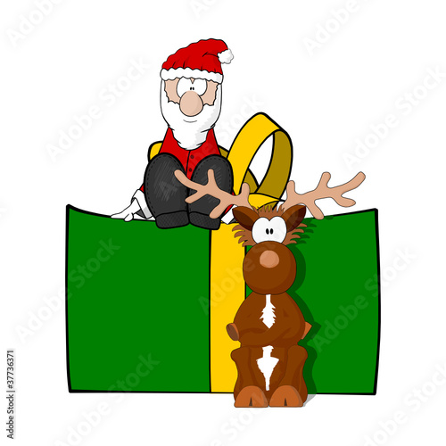 weihnachtsmann & rentier X