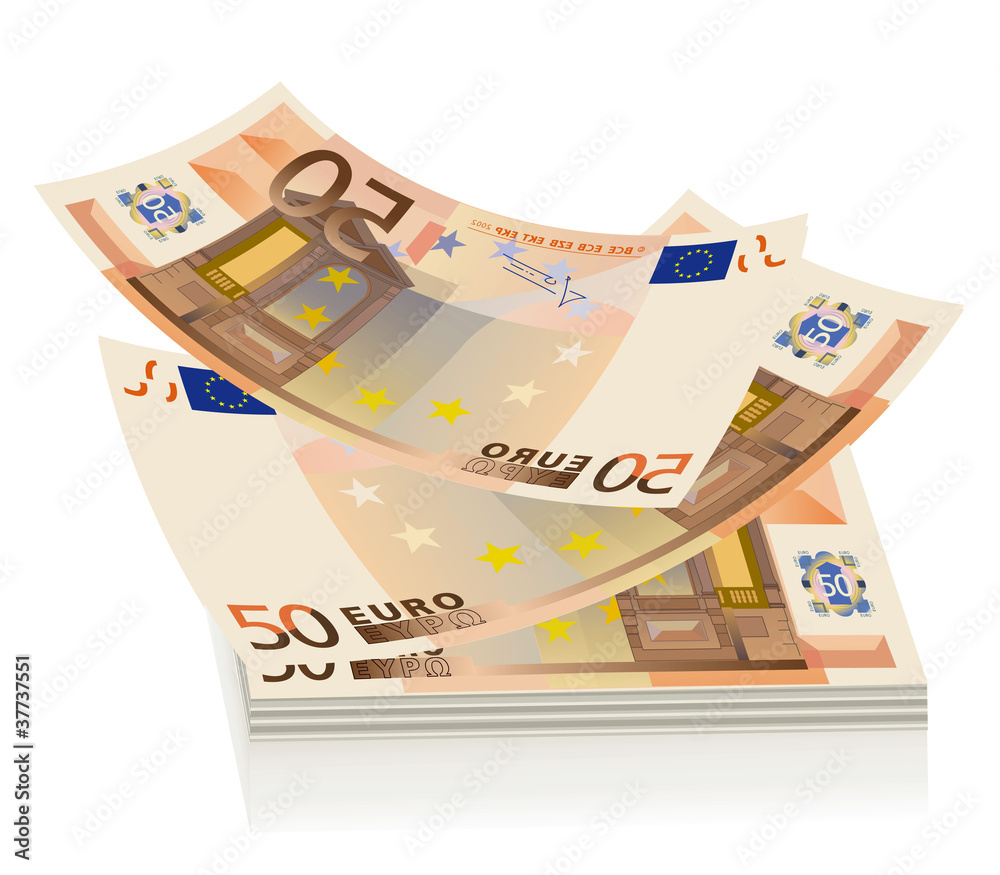 flying euro bills, the concept of success flying euro bills, the concept of success