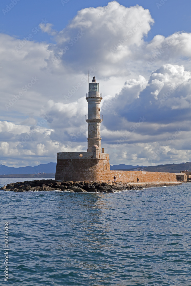 lighthouse at Chania, Greece