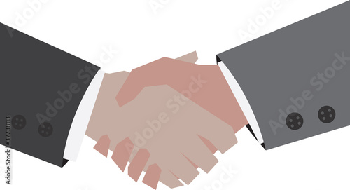 Two businessmen shaking hands