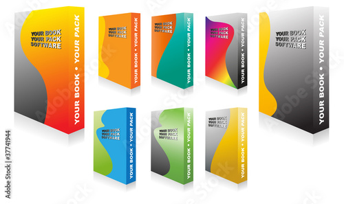 3d software box icons