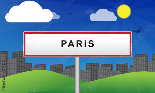 Panneau ville paris