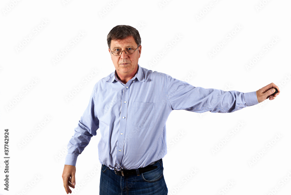 happy attractive posing man in studio happy attractive posing man in studio