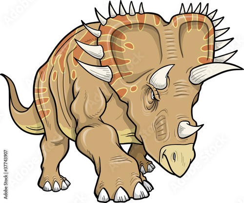 Triceratops Dinosaur Vector