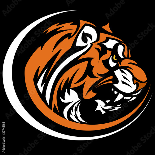 Fototapeta Naklejka Na Ścianę i Meble -  Tiger Mascot Graphic Vector Image