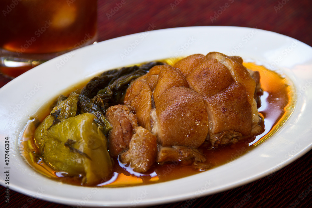 Smoked pork with stew and vegetables Smoked pork with stew and vegetables