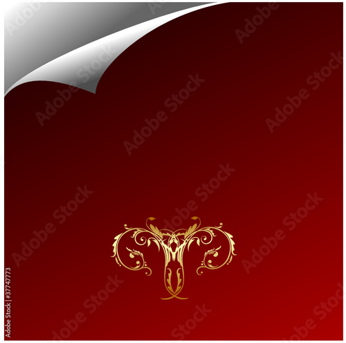 abstract red and gold background