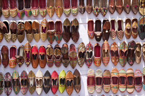 Colorful traditional shoes for sale in Jodhpur, Rajasthan, India