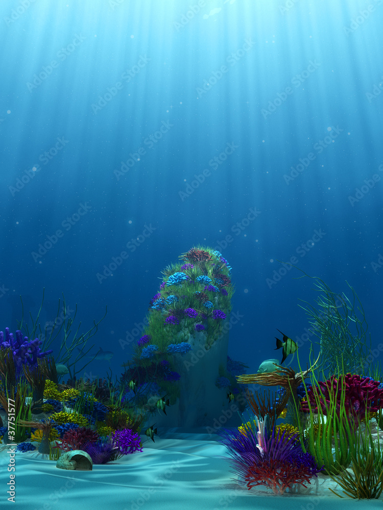 Naklejka premium Underwater background