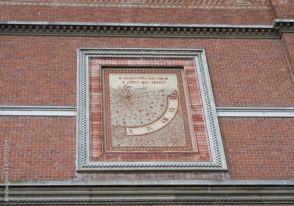 Sundial. Castell'arquato. Emilia-Romagna. Italy. Sundial. Castell'arquato. Emilia-Romagna. Italy.