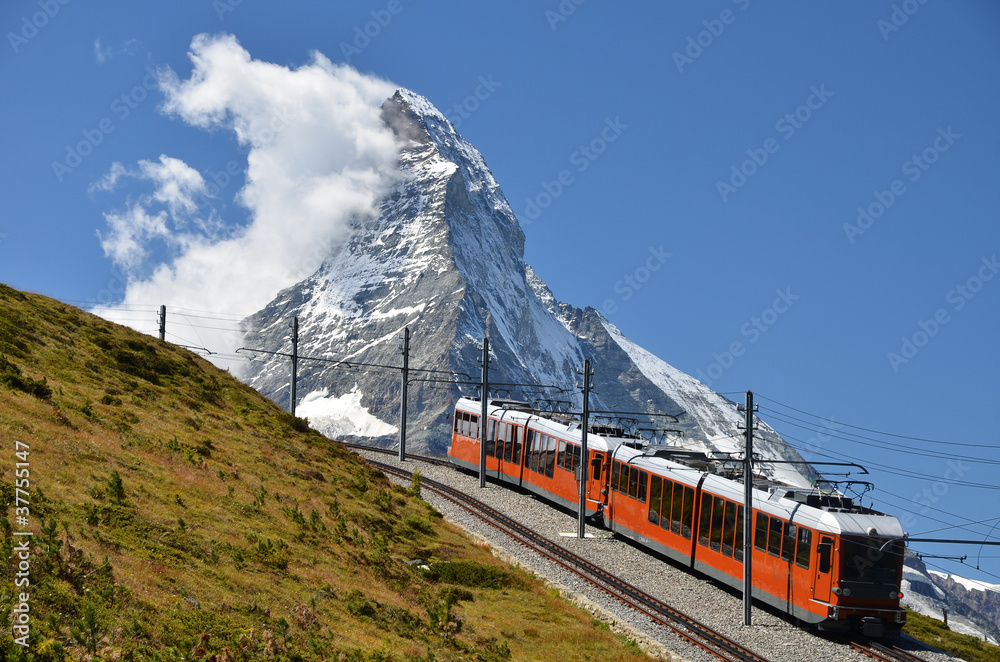 Gornergrat train and Matterhorn (Monte Cervino), Switzerland lan