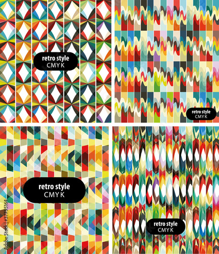 retro colors texture set