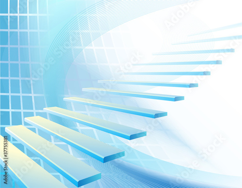 Abstract business background with stair