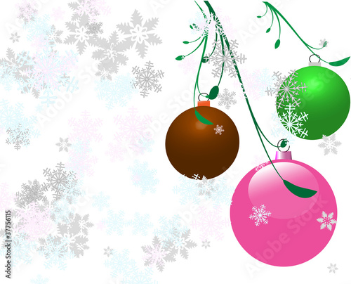 Vector Colored Christmas Bulbs