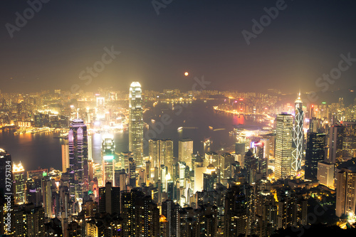 night scene of Hongkong