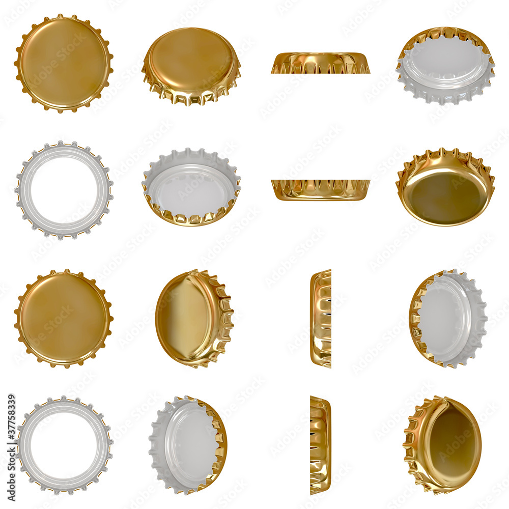 Gold crown cap - obrazy, fototapety, plakaty 