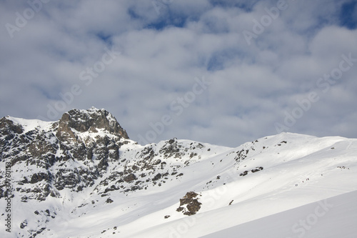 Snowy mountain in the Alps