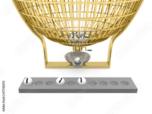Golden lottery cage