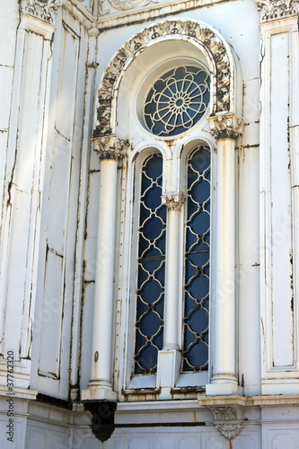 Window of orthodox church in Istanbul, made of cast-iron