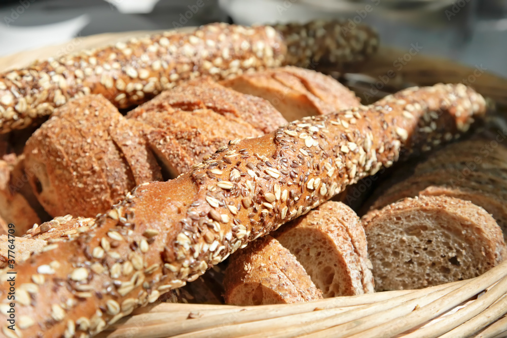 Bread and bakeries in basket