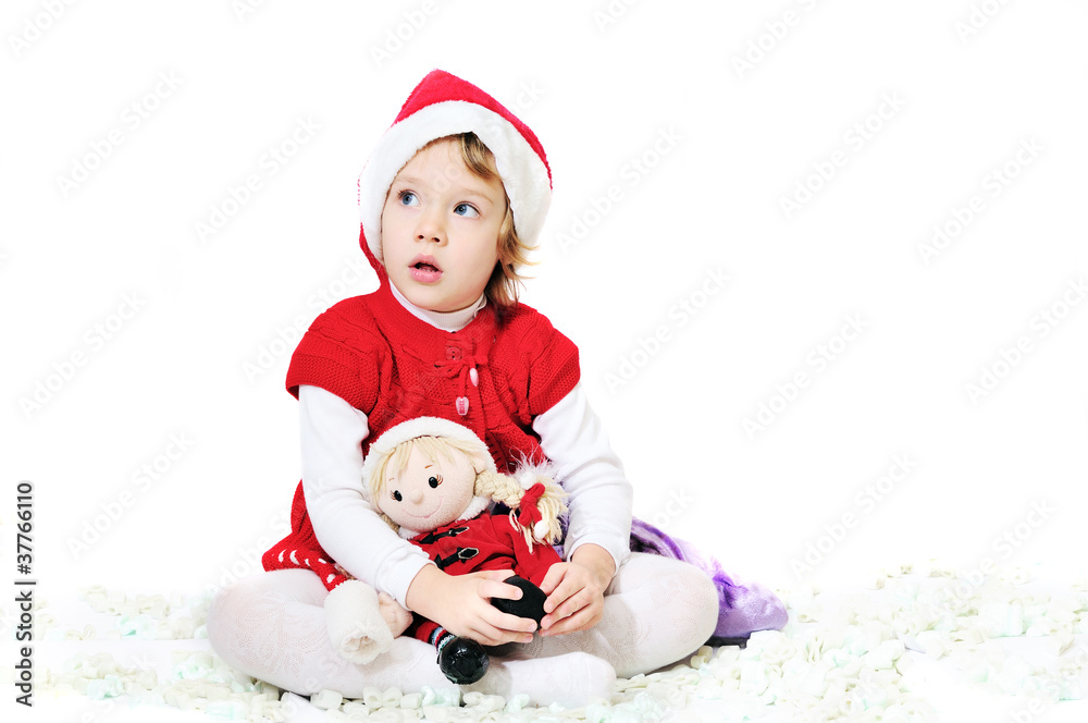 playing santa girl playing santa girl