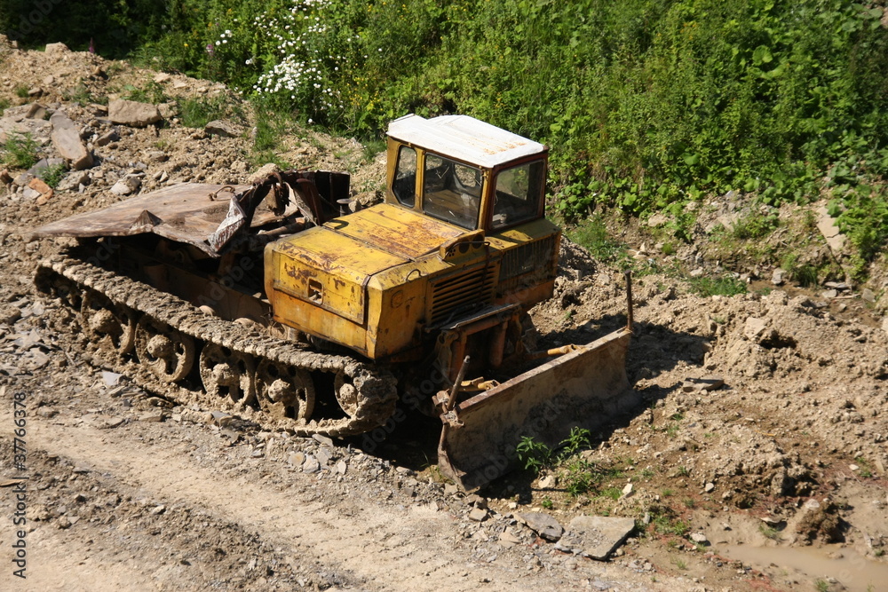 old bulldozer