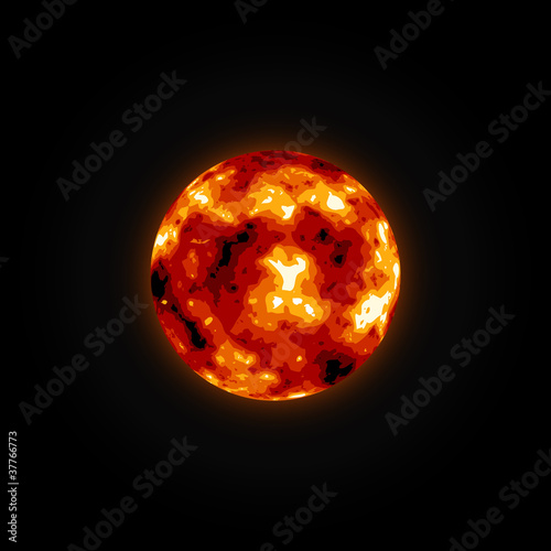 Flamy Bright Planet