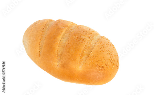 white bread isolated