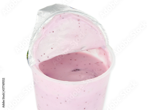 yogurt fruit isolated