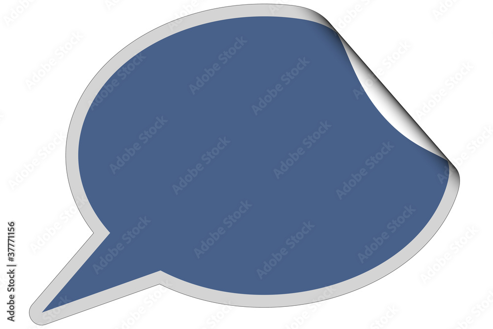 SP-Sticker blau curl oben NEUTRAL SP-Sticker blau curl oben NEUTRAL