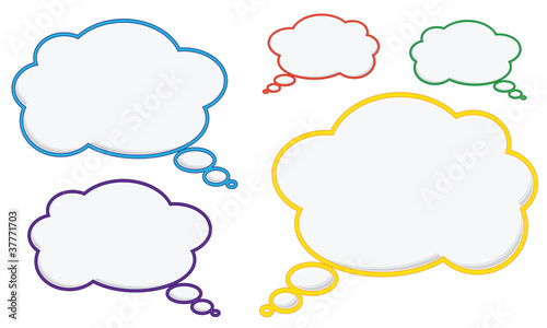 Colored speech bubbles