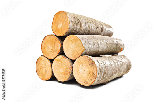 Fotografiet Pile of beech firewood