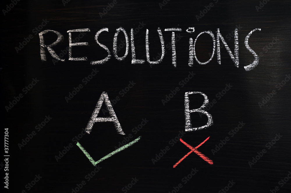 Obraz premium Resolutions