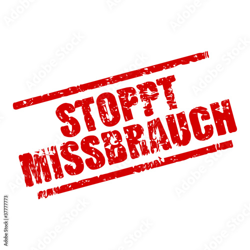stempel eckig stoppt missbrauch I