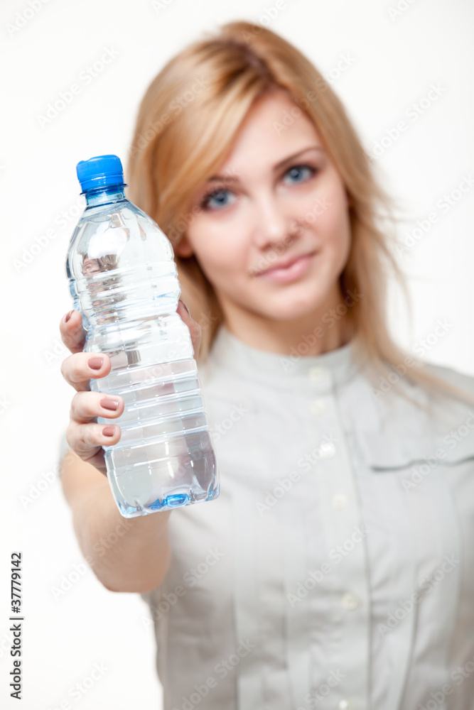 young woman with water young woman with water